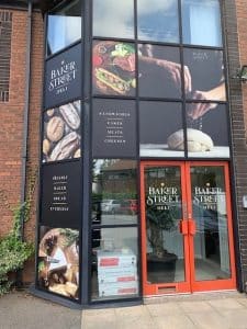 window graphics for a bakery