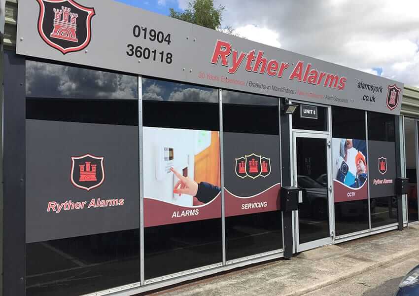 Window graphics for Ryther Alarms.