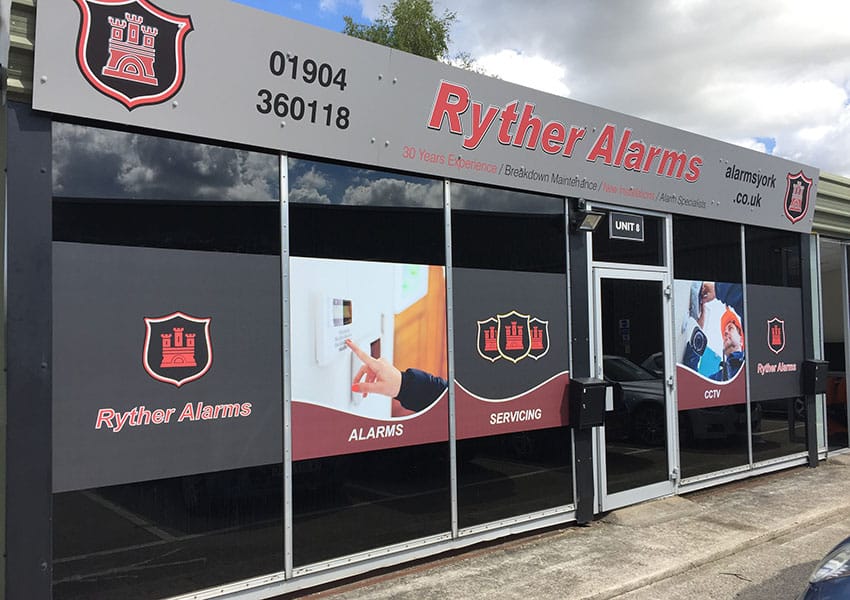 ryther alarms shop front