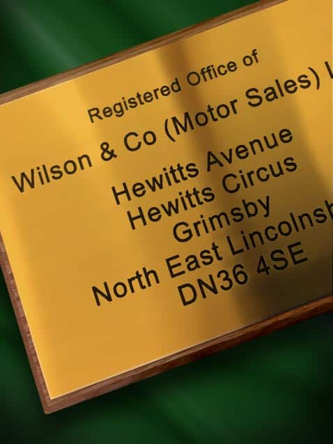 engraved commemorative plaque