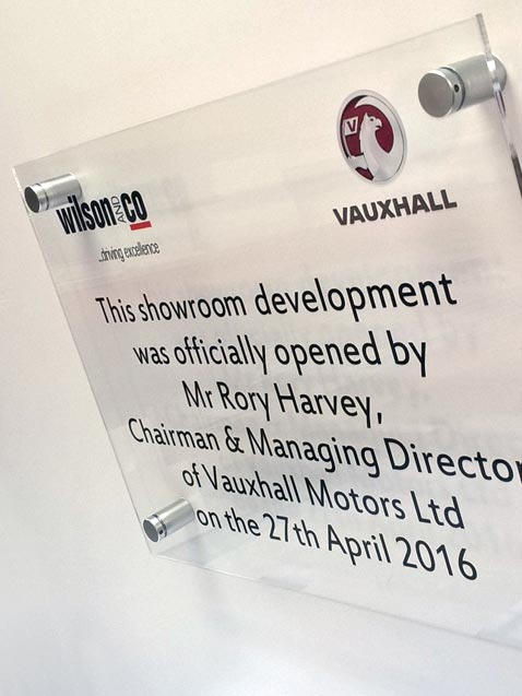 perspex plaque for unveiling