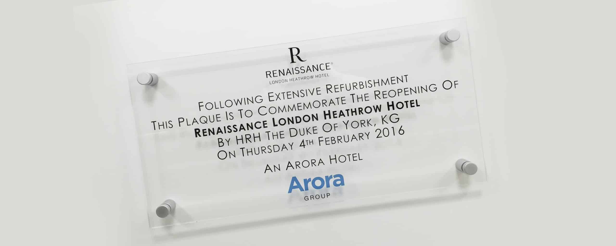 perspex plaque