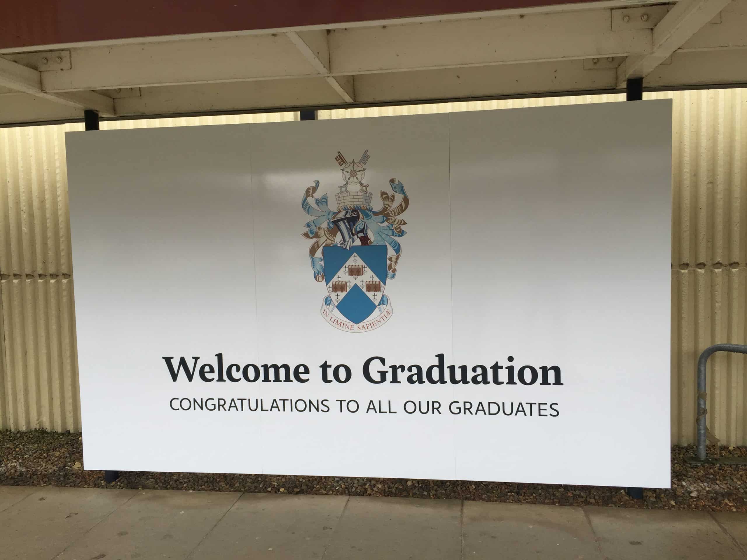 University of York Graduation Sign