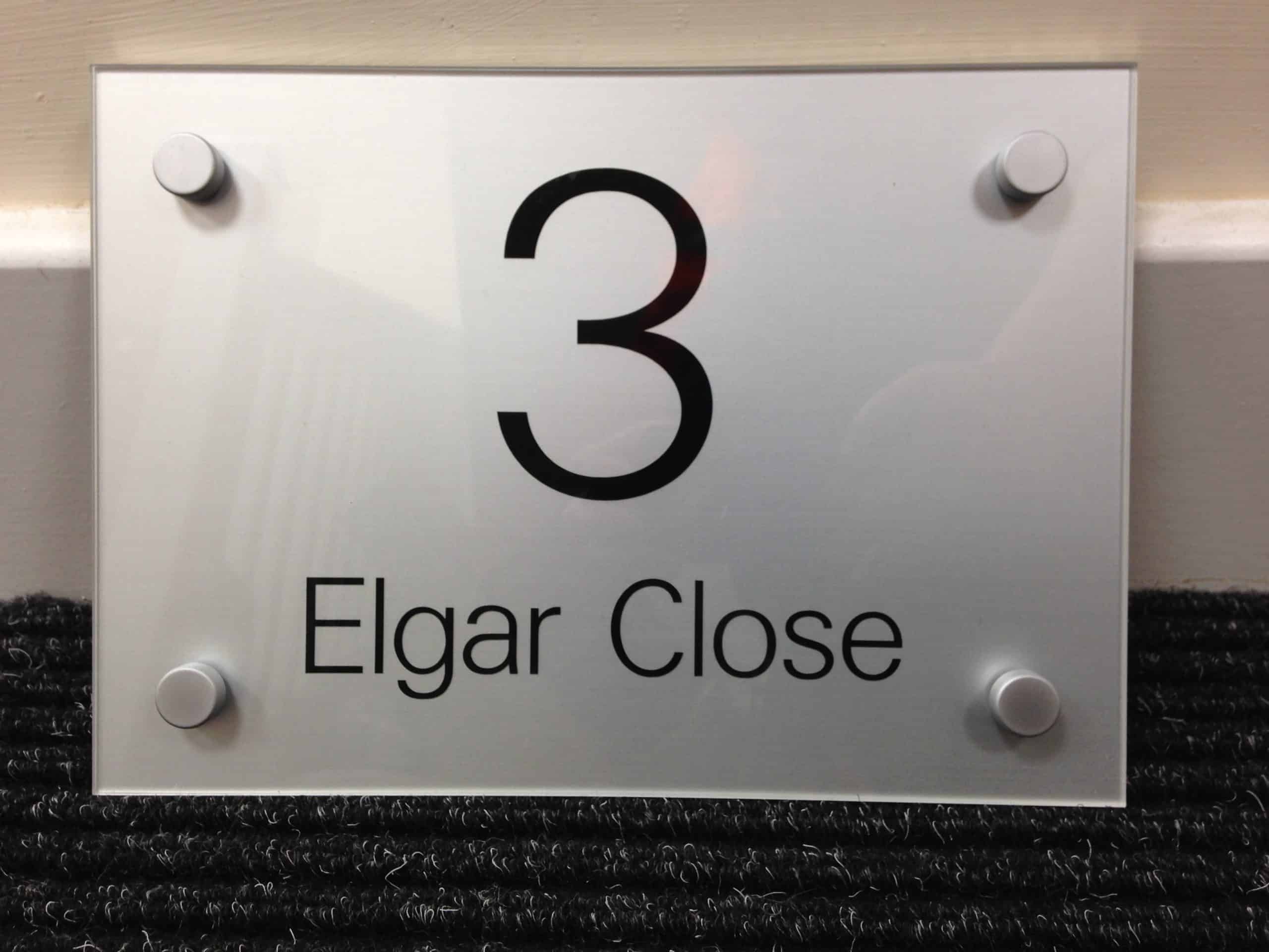 Perspex Door Number