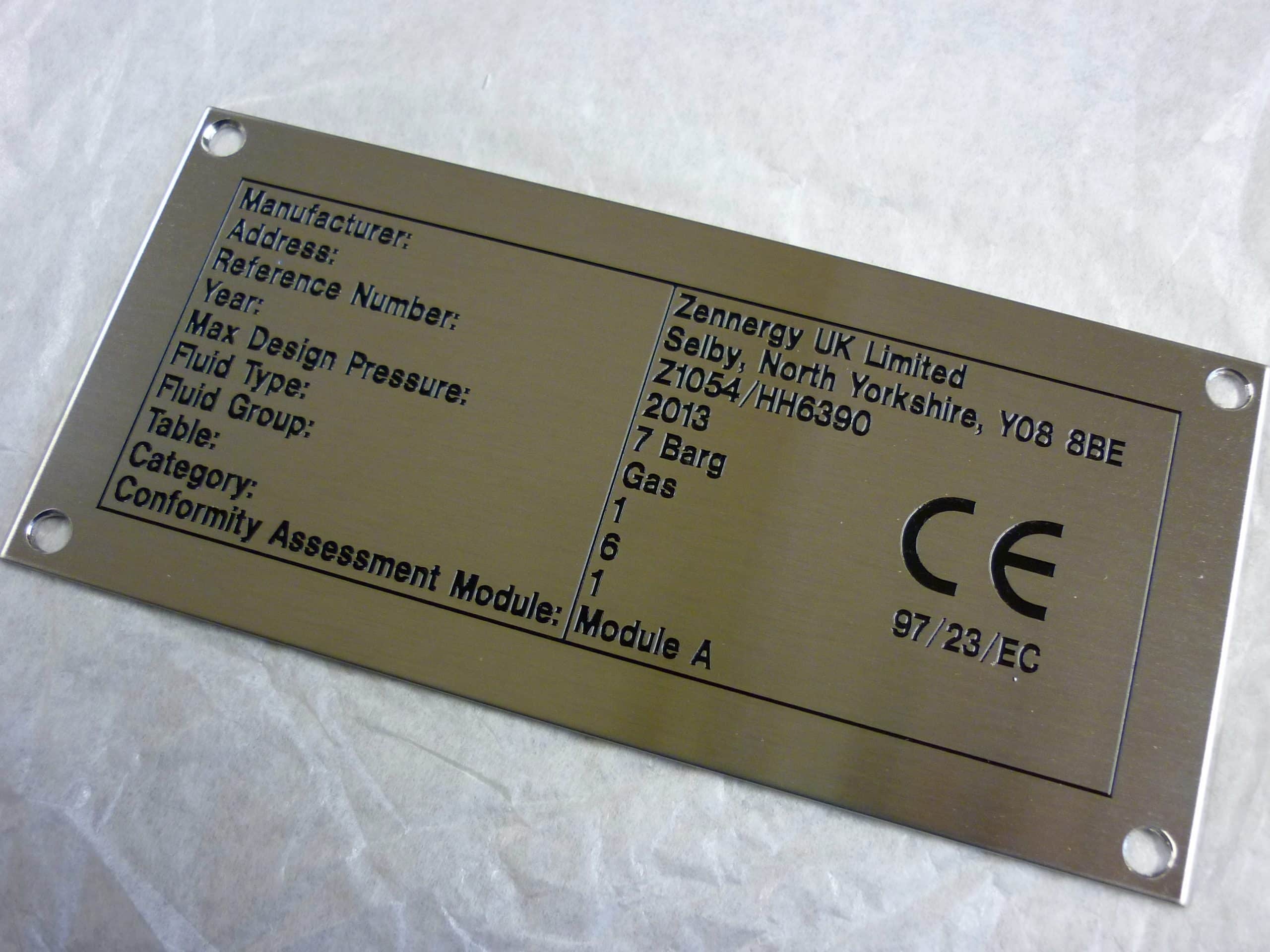 Engraved Serial Plate