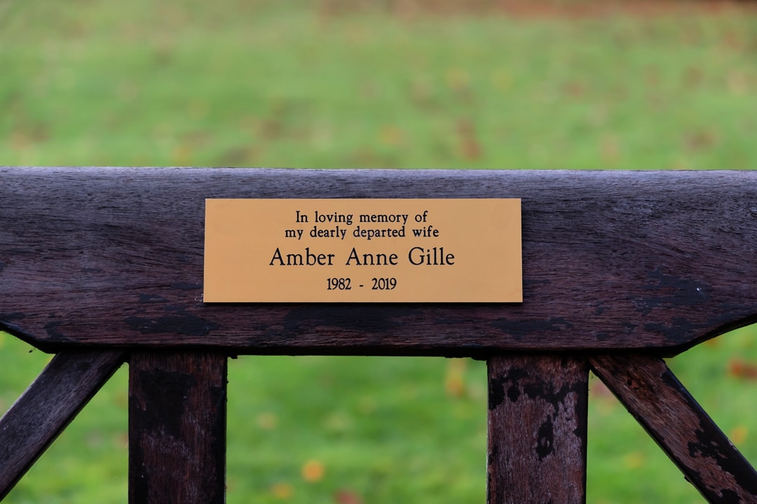 plastic bench plaques